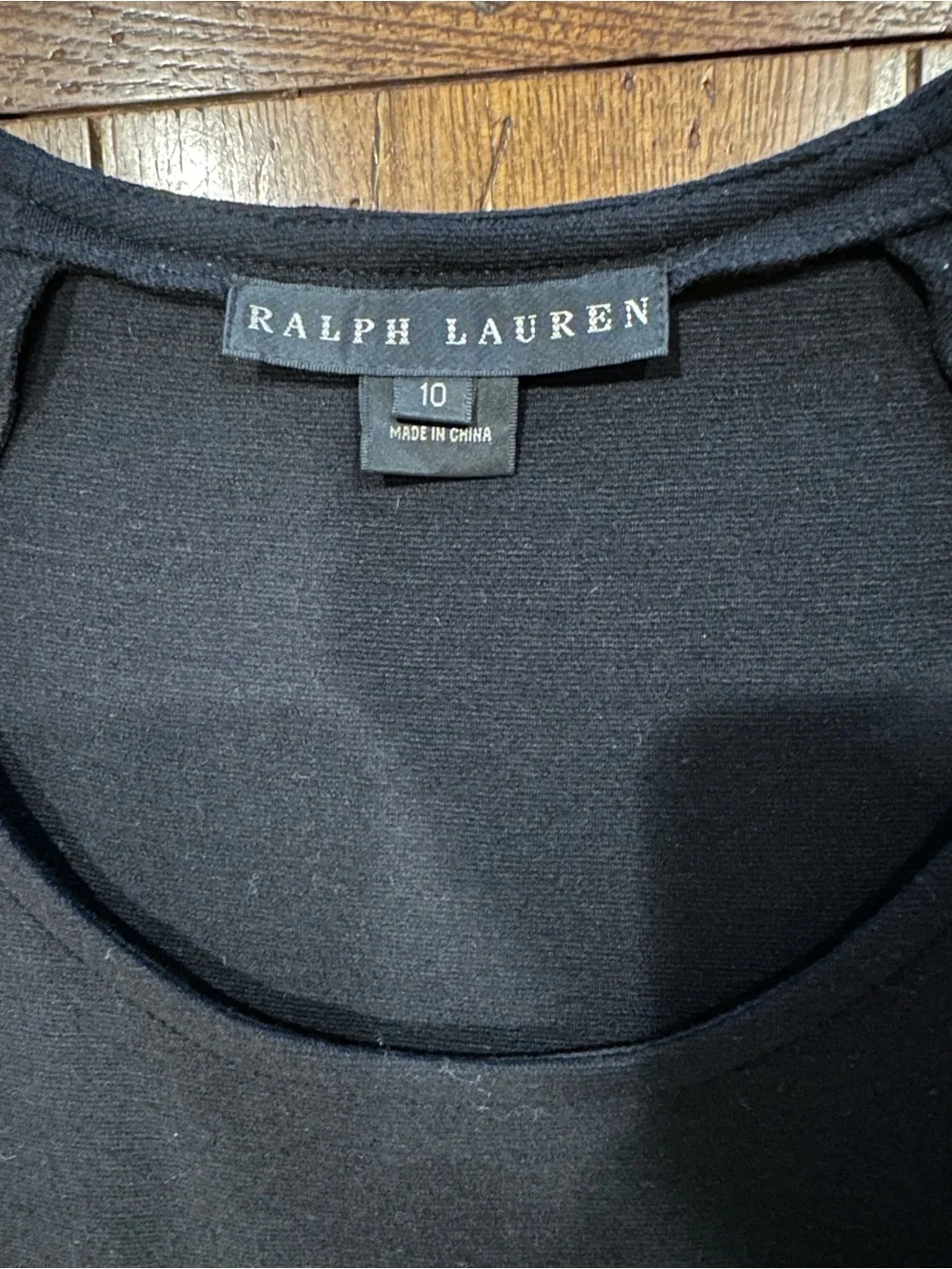 Ralph Lauren Black Label 80% Wool Dress Size 10 Black Ballet Fit Flare Midi